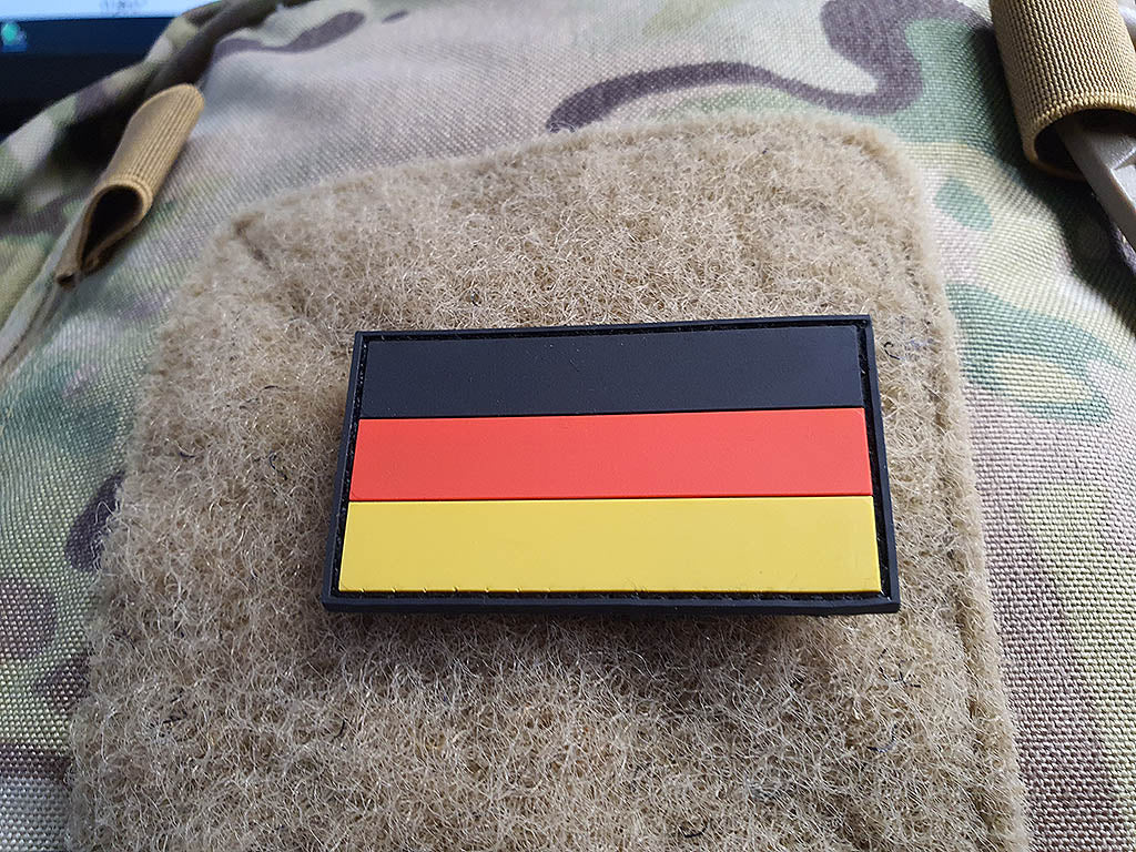 Deutschland Flaggen Patch, fullcolor, klein  / 3D Rubber Patch