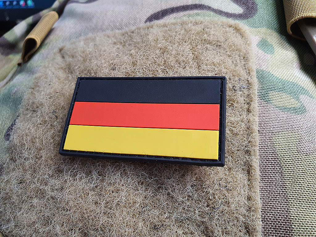 Deutschland Flaggen Patch, fullcolor, klein  / 3D Rubber Patch - Patch Snatched