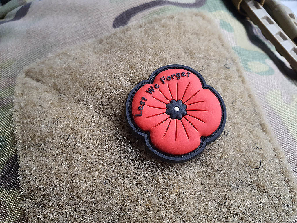 Patch Coquelicot du Souvenir / Patch en caoutchouc 3D