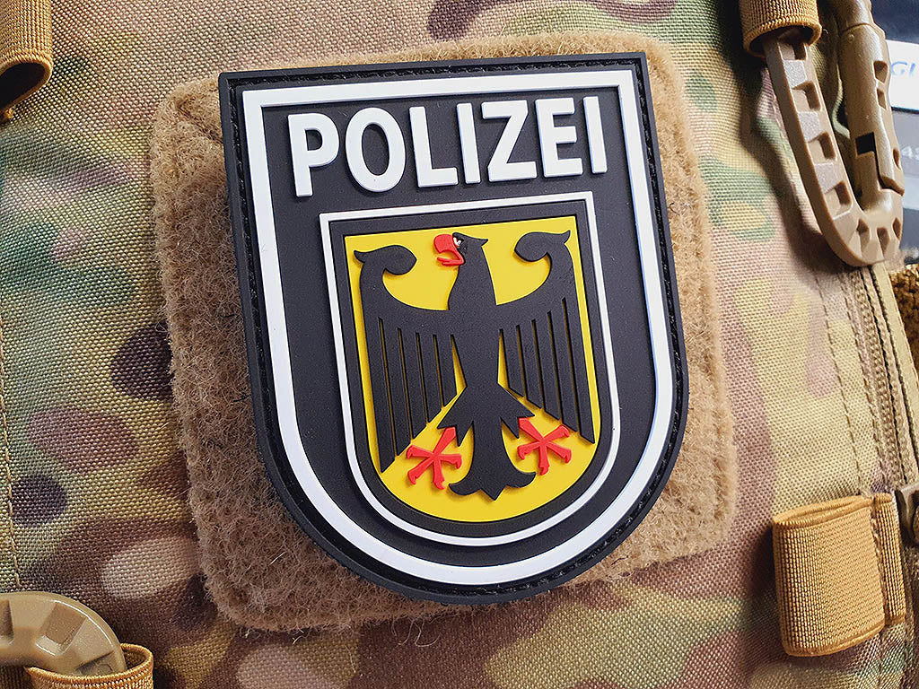 Ärmelabzeichen - Bundespolizei - Patch, schwarz / 3D Rubber Patch