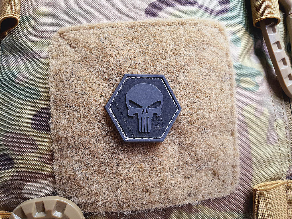 Punisher “YOU ARE NOT ALONE” Patch, blackops, Hexagon Patch, 3D Rubber Patch