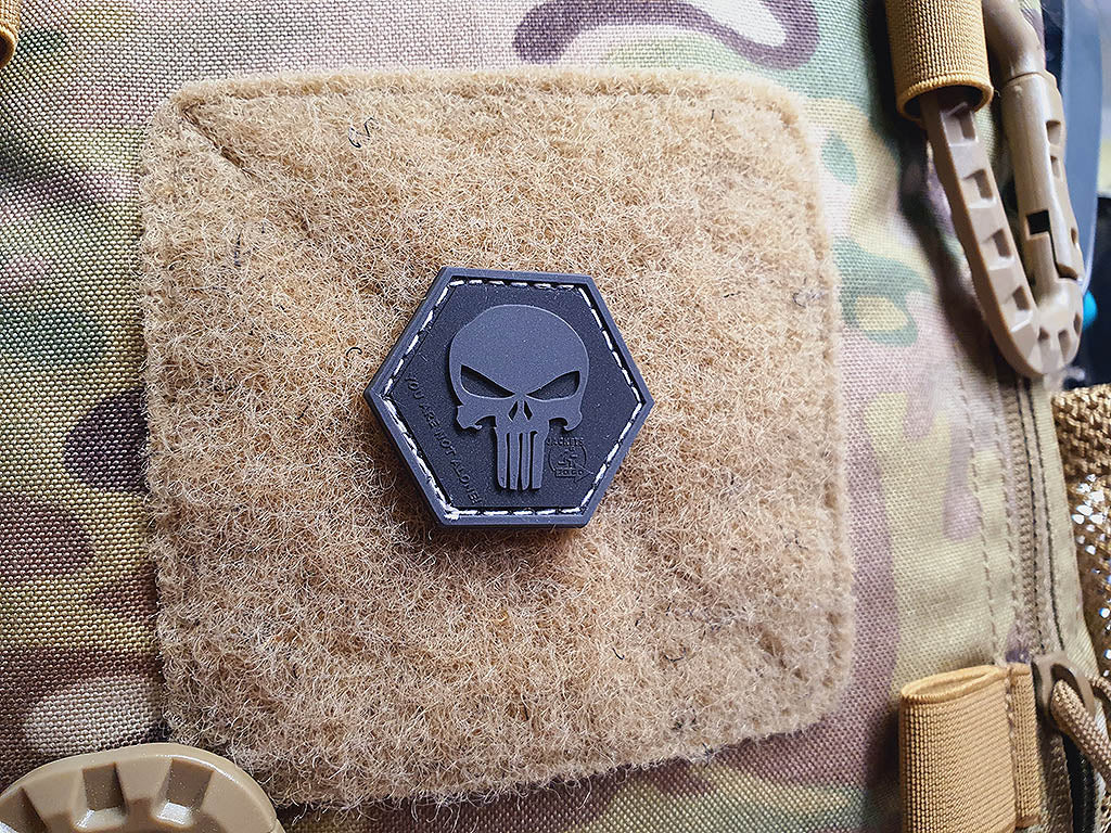 Punisher “YOU ARE NOT ALONE” Patch, blackops, Hexagon Patch, 3D Rubber Patch