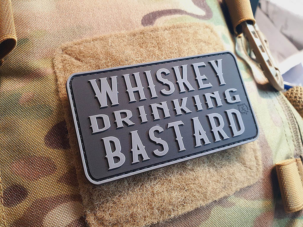 Patch JTG WHISKEY DRINKING BASTARD, opérations secrètes, patch en caoutchouc 3D JTG