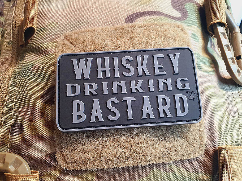 Patch JTG WHISKEY DRINKING BASTARD, opérations secrètes, patch en caoutchouc 3D JTG