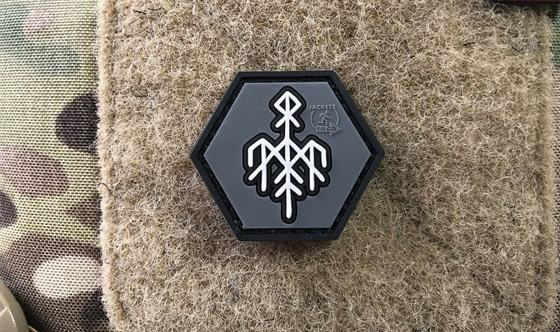Wardruna Rune, Hexagon Patch / 3D Rubber Patch, HexPatch