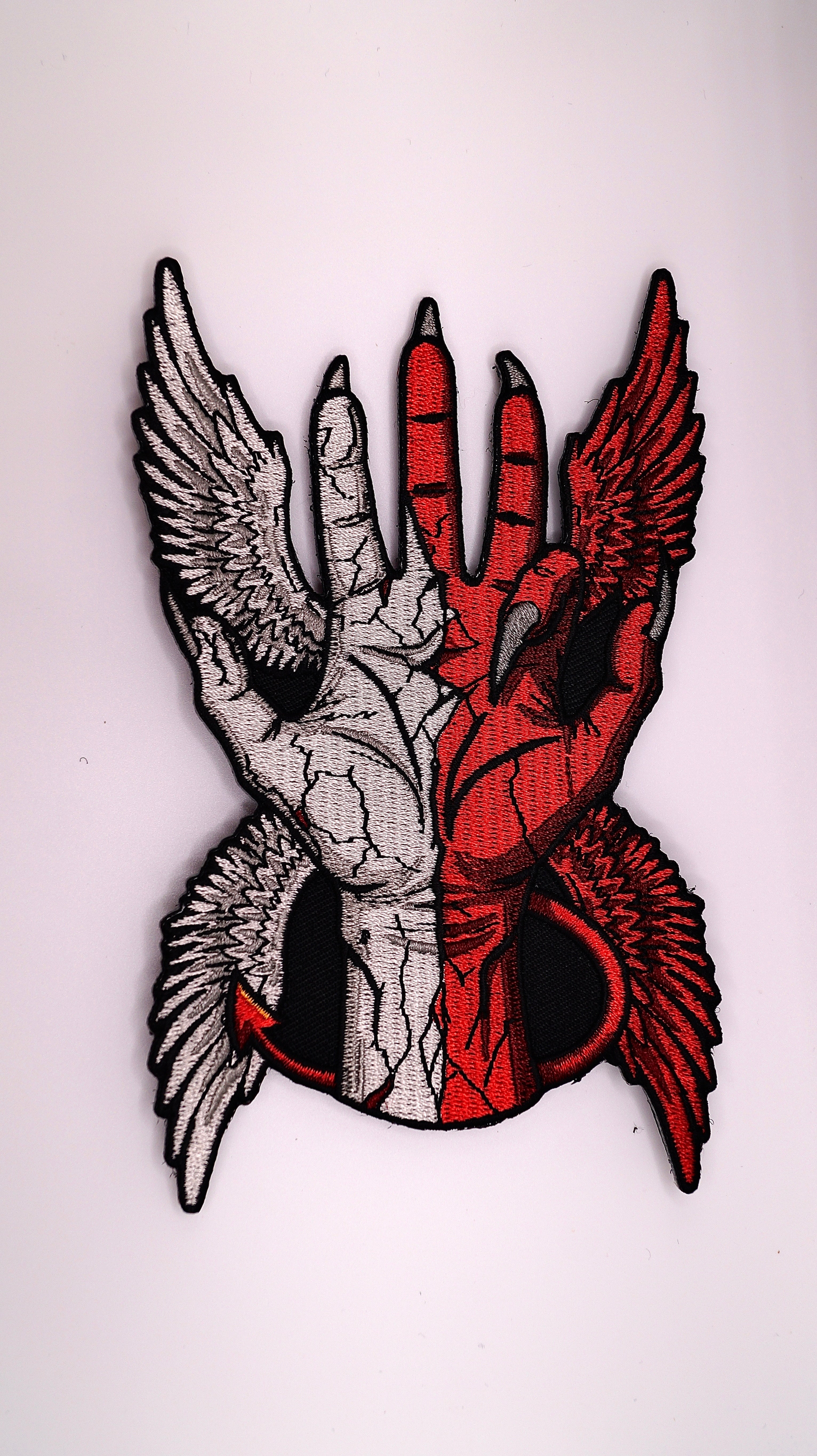 Angel & Devil Hand Embroidered Patch Fullcolor – Limited Edition - Patch Snatched