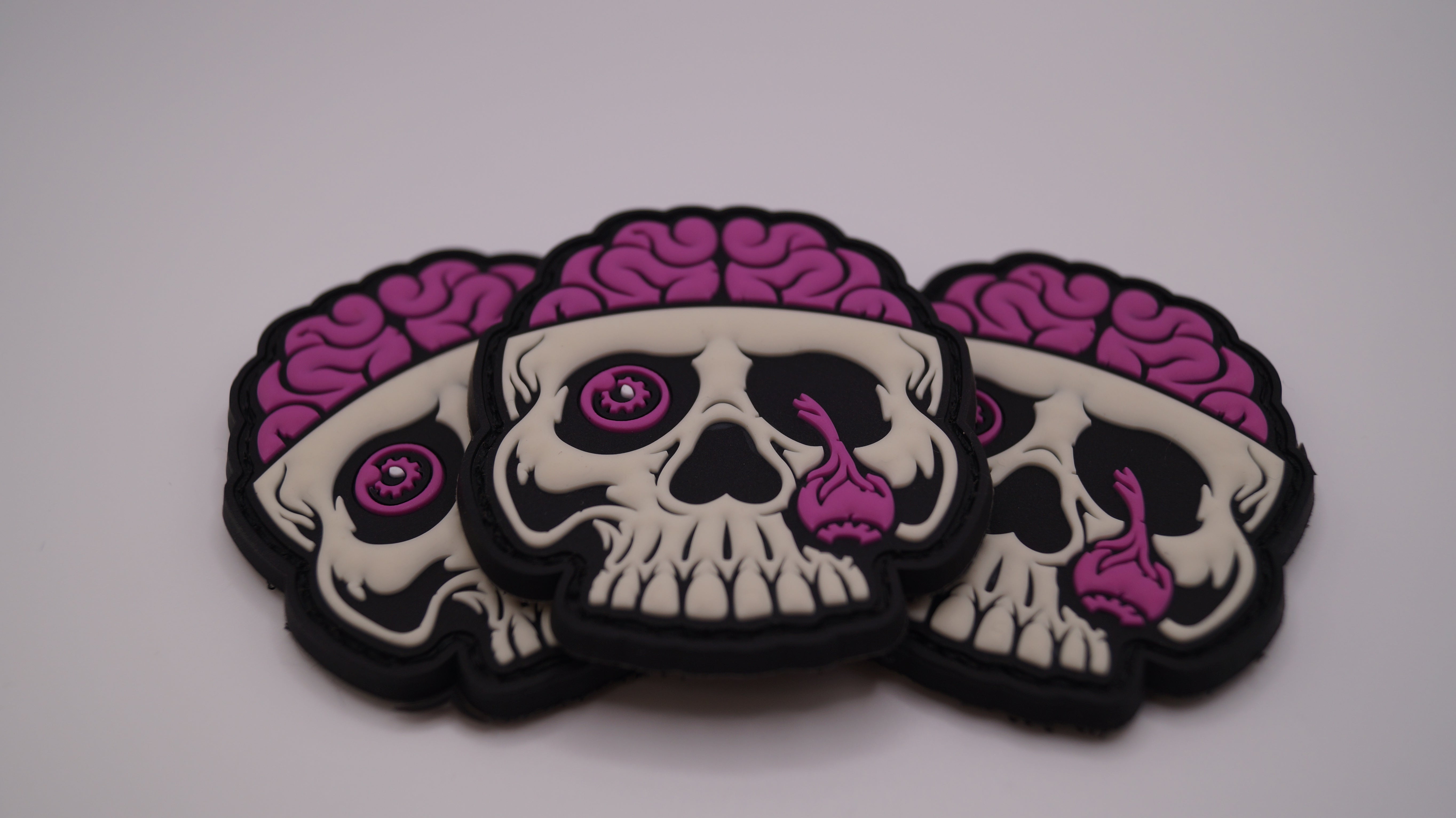 Zombie Skull Patch pink, 3D Rubber Patch - Patch Snatched