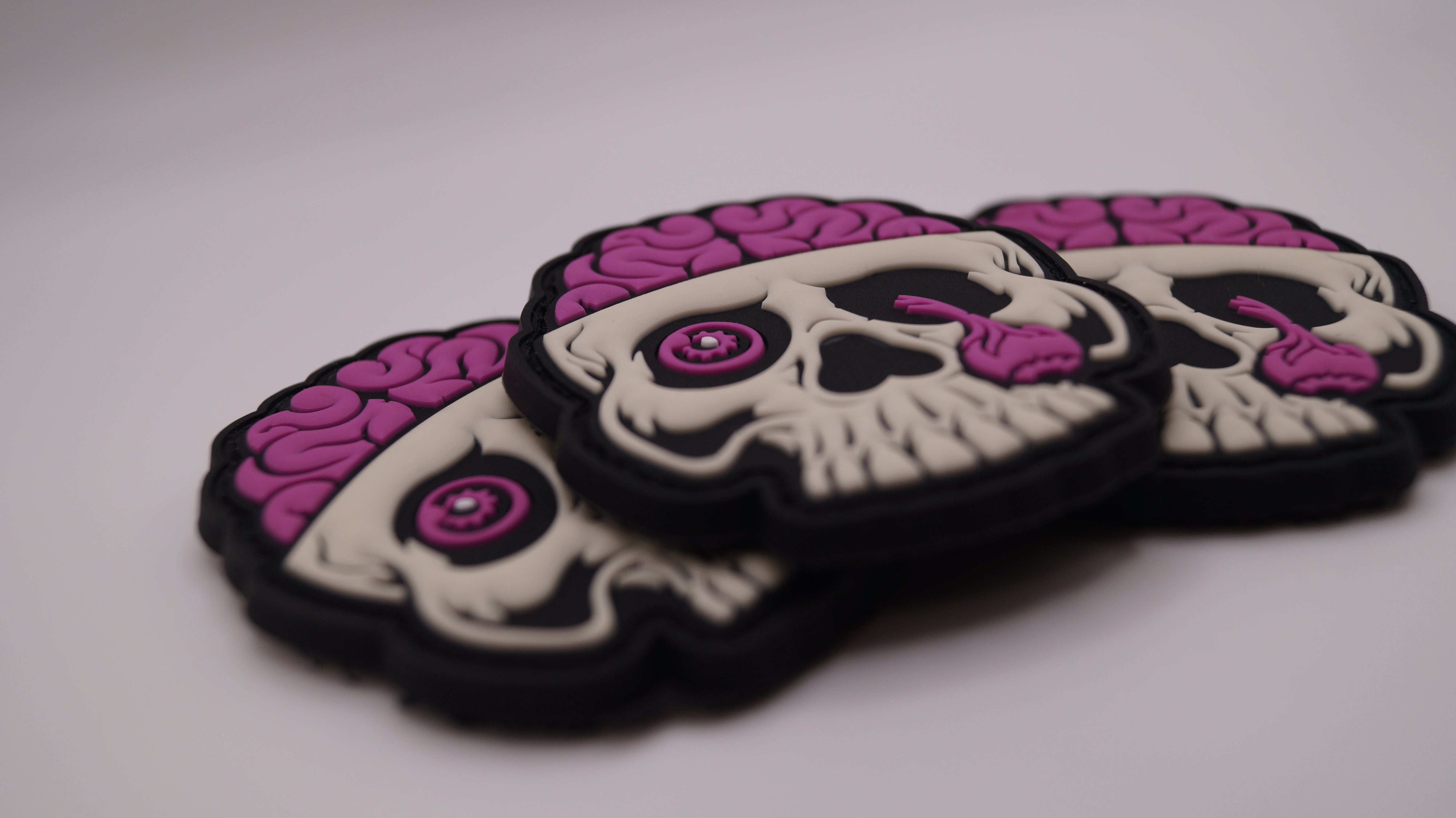Zombie Skull Patch pink, 3D Rubber Patch - Patch Snatched