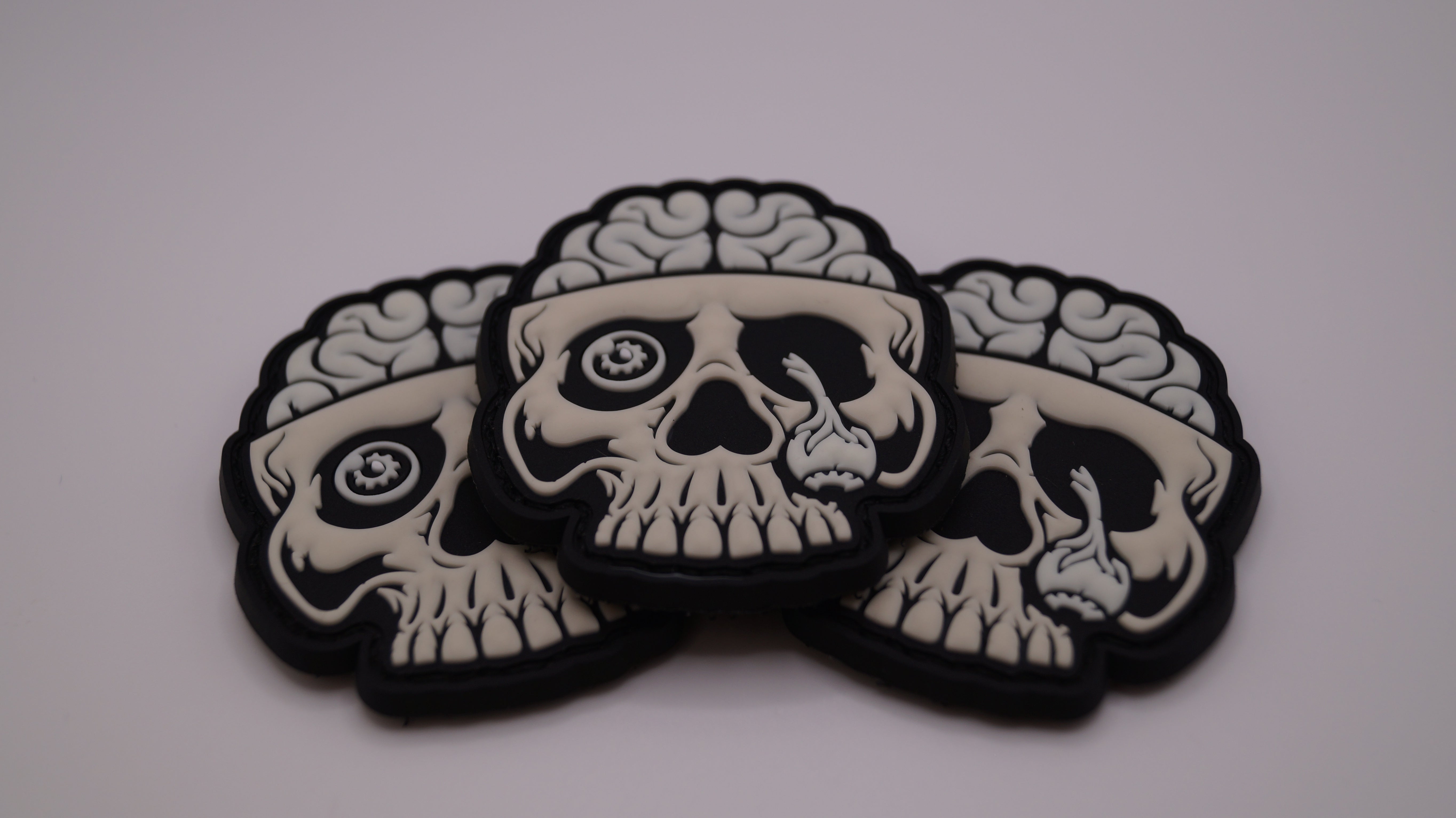 Zombie Skull Patch gid, 3D Rubber Patch (glow in the dark) - Patch Snatched