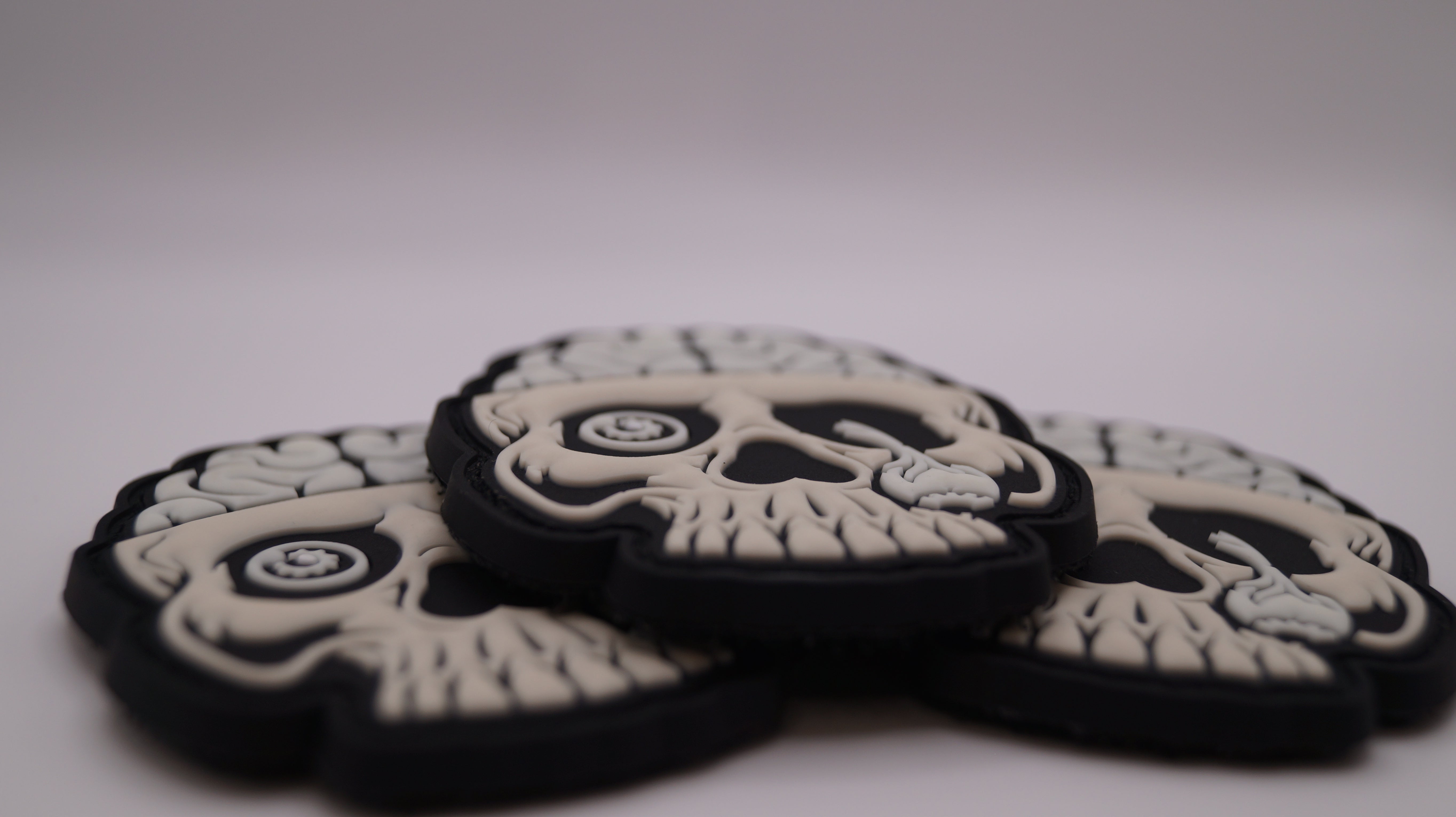 Zombie Skull Patch gid, 3D Rubber Patch (glow in the dark) - Patch Snatched