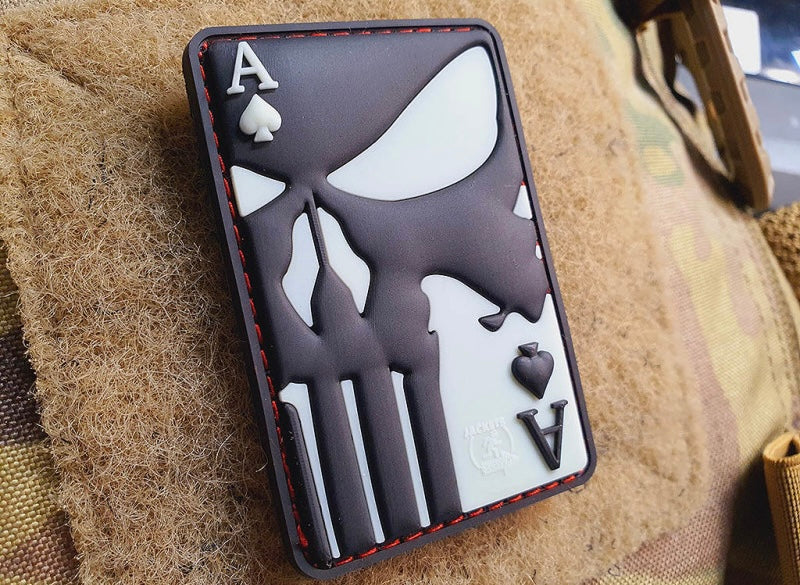 Punisher Ace Of Spades Patch, gid, 3D Rubber Patch