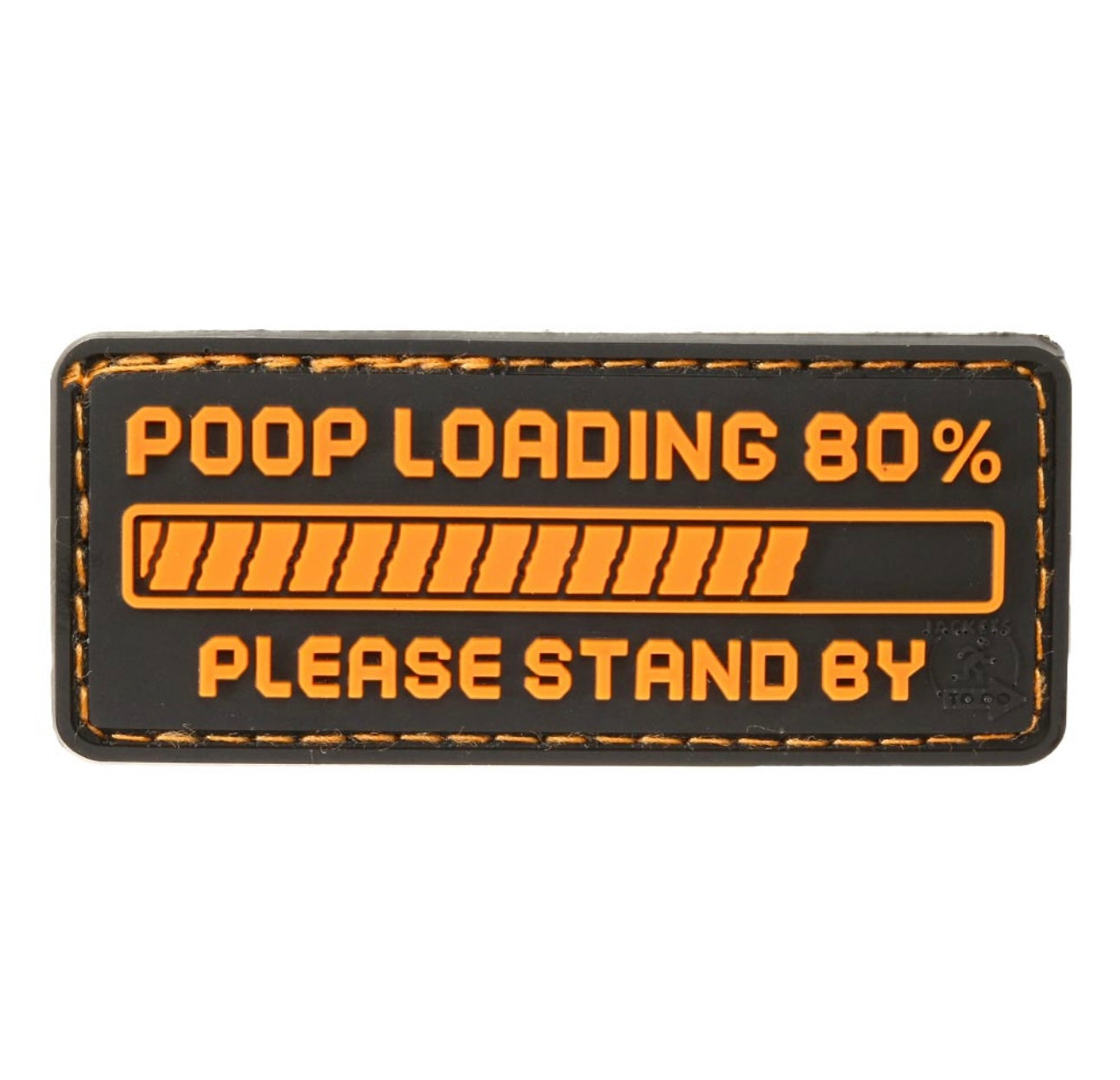 Poop loading orange-schwarz / 3D Rubber Patch