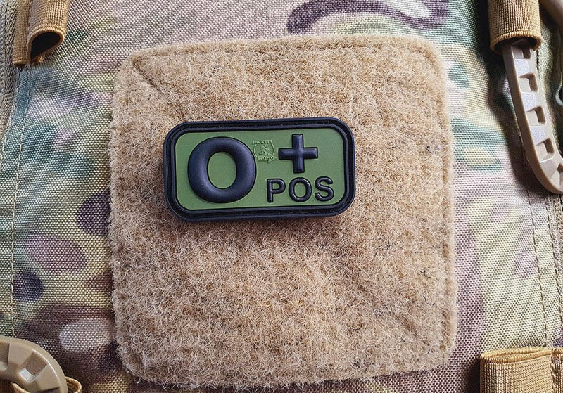 Blutgruppen Patch 0 POS, forest / 3D Rubber patch