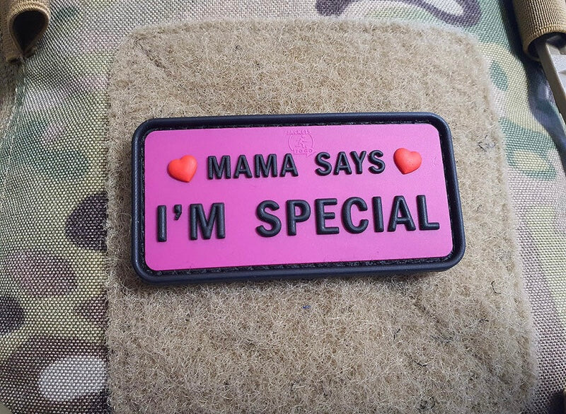 MAMA SAYS - I´M SPECIAL Patch, pink, 3D Rubber Patch