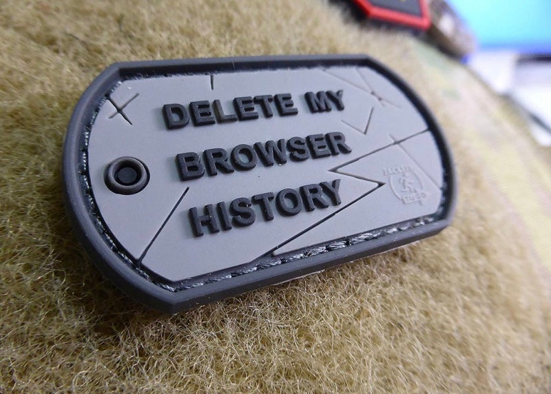 Browser History Dog Tag Patch, fullcolor, 3D Rubber Patch