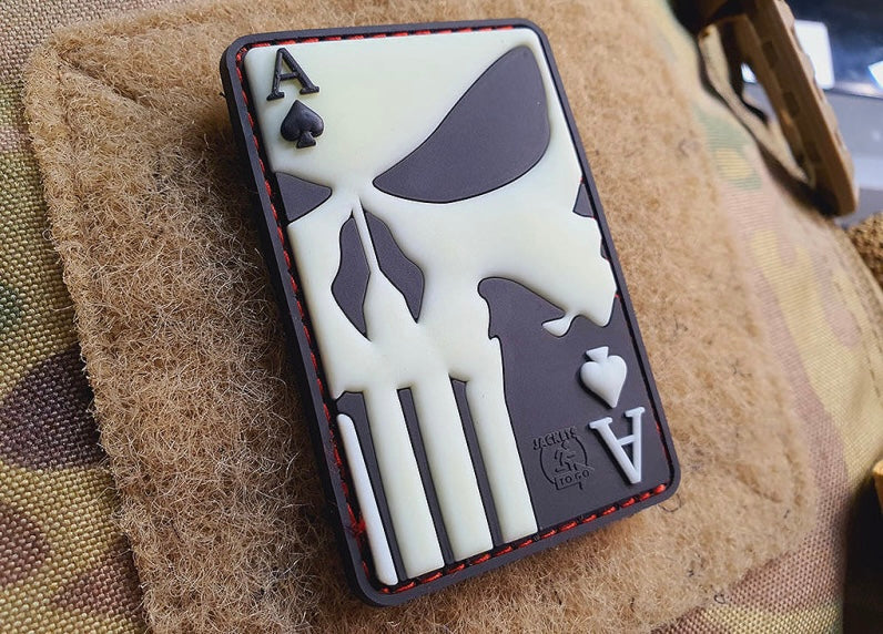 Punisher Ace Of Spades Patch, bk-gid, 3D Rubber Patch