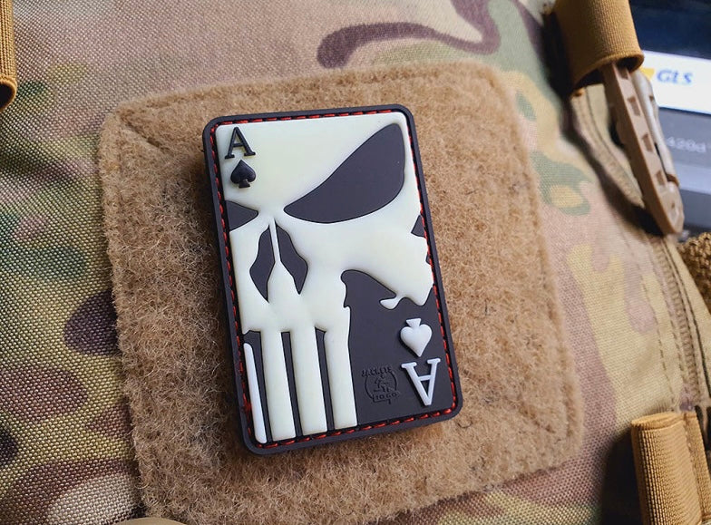 Punisher Ace Of Spades Patch, bk-gid, 3D Rubber Patch