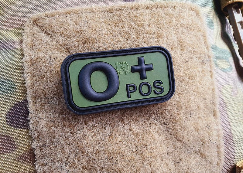 Blutgruppen Patch 0 POS, forest / 3D Rubber patch