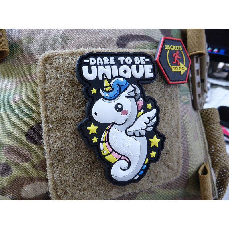 Dare To Be Unique Unicorn Patch, 3D Rubber Patch
