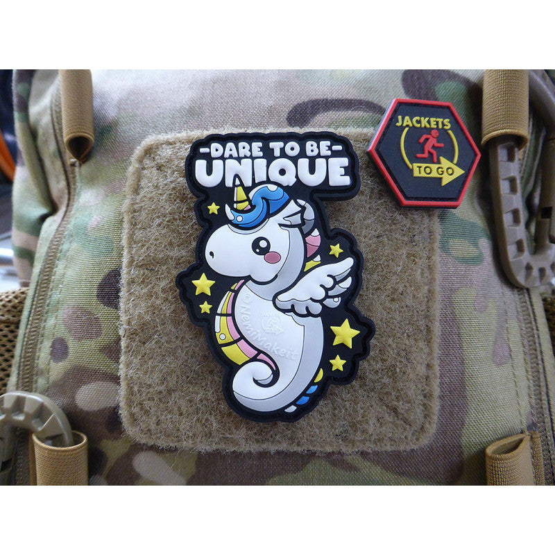 Dare To Be Unique Unicorn Patch, 3D Rubber Patch