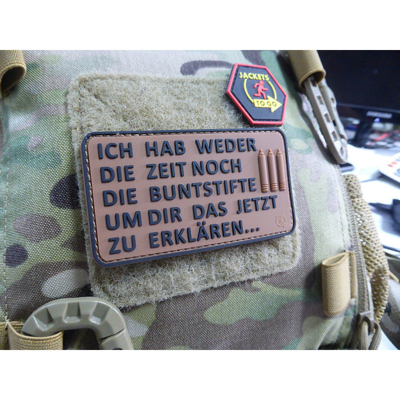 Buntstifte Patch, coyote-black / 3D Rubber Patch