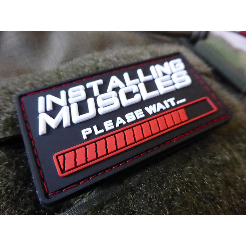 INSTALLING MUSCLES Patch, fullcolor, 3D Rubber Patch