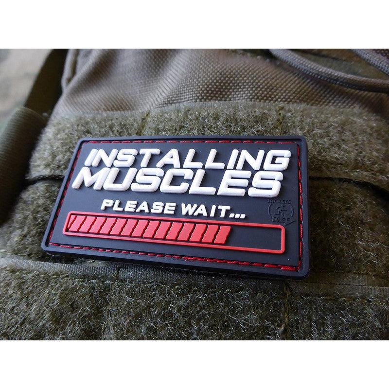 INSTALLING MUSCLES Patch, fullcolor, 3D Rubber Patch