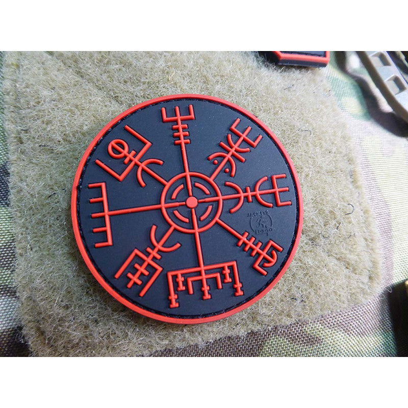 VEGVISIR VIKING COMPASS Patch, blackmedic / 3D Rubber Patch