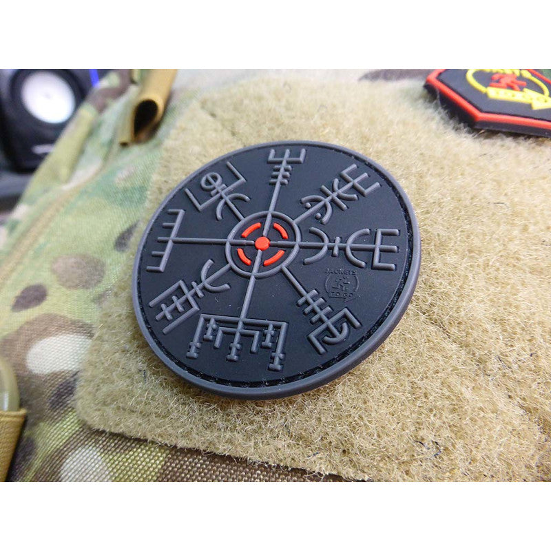 VEGVISIR VIKING COMPASS Patch, blackops / 3D Rubber Patch