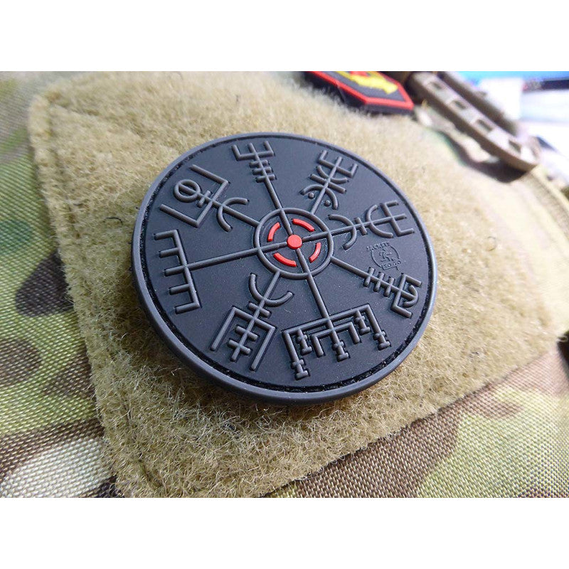 VEGVISIR VIKING COMPASS Patch, blackops / 3D Rubber Patch
