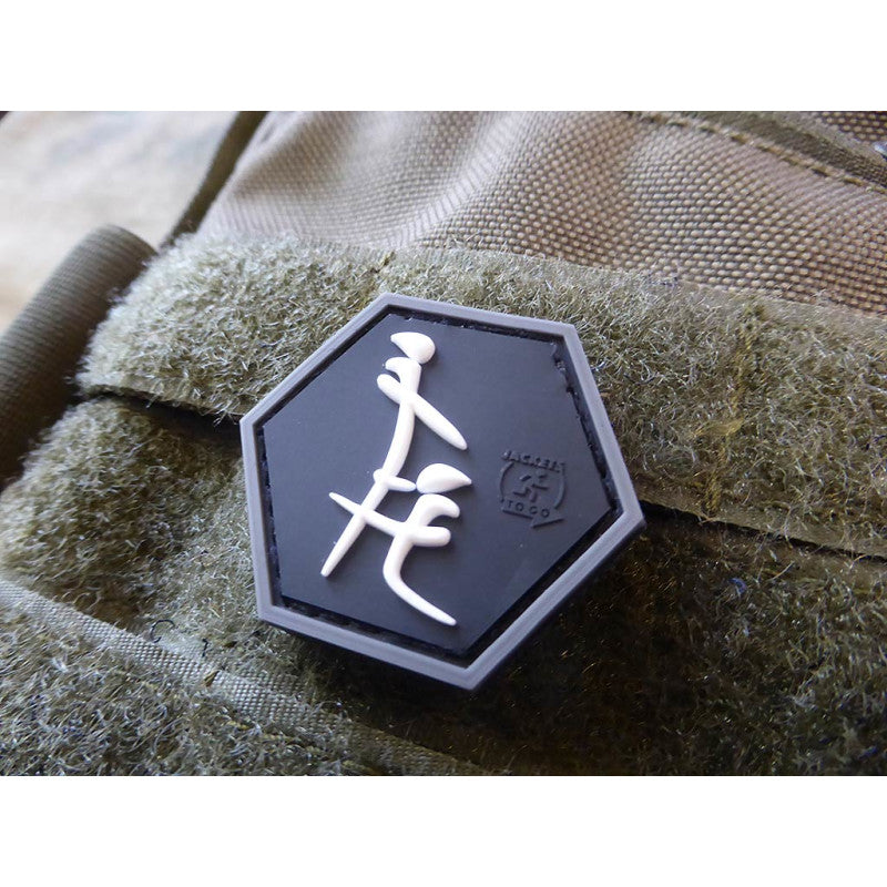 IN ARBEIT oder Faultier auf dem Ast Hexagon Patch, swat / 3D Rubber Patch, HexPatch