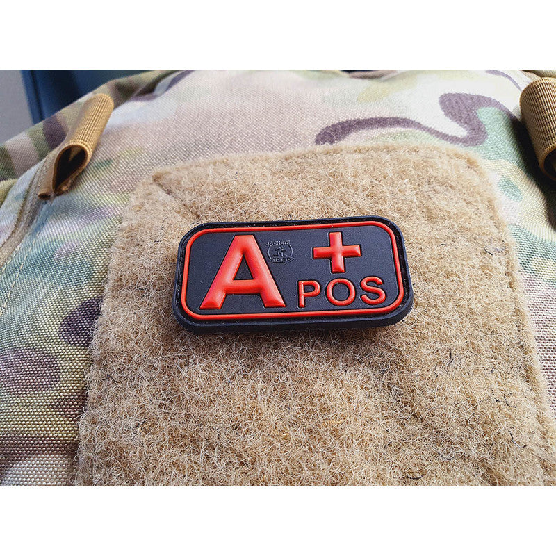Blutgruppen Patch A POS, blackmedic / 3D Rubber patch