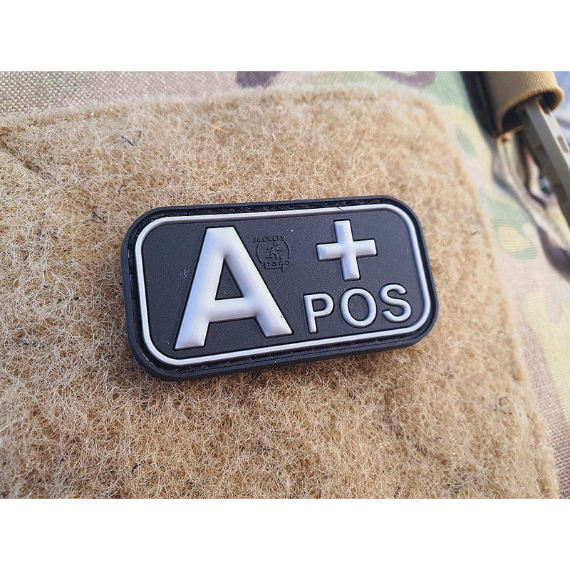 Blutgruppen Patch A POS, swat, 3D Rubber patch