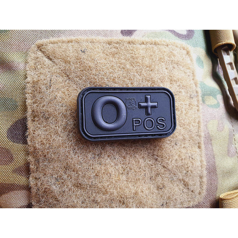 Blutgruppen Patch 0 POS, blackops / 3D Rubber patch