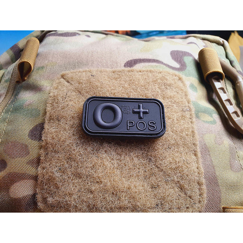 Blutgruppen Patch 0 POS, blackops / 3D Rubber patch