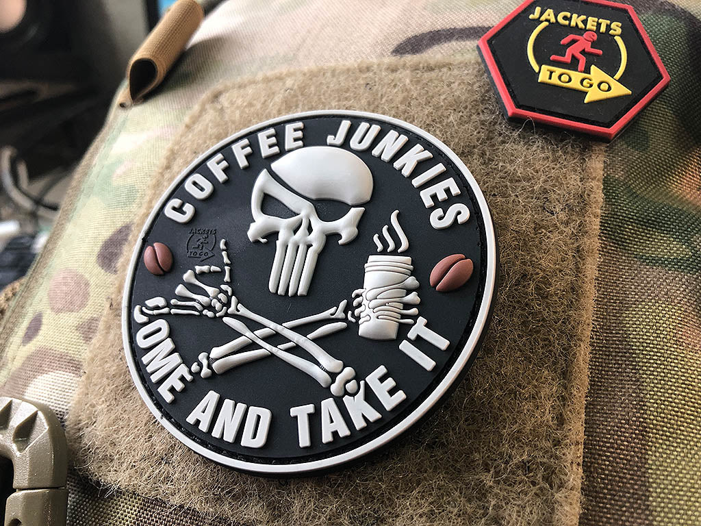 Pirat Punisher Coffee Junkies Patch / 3D Rubber Patch