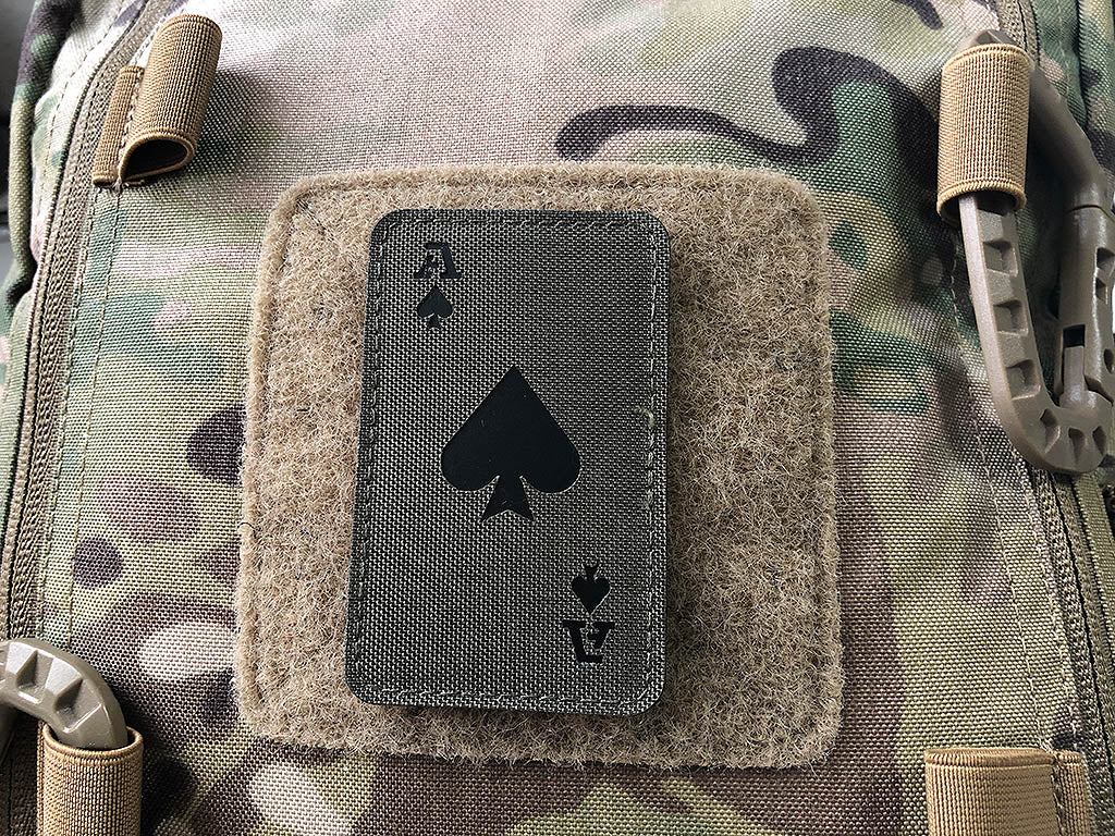 Ace of Spades Lasercut Patch, ranger-green, Cordura Lasercut