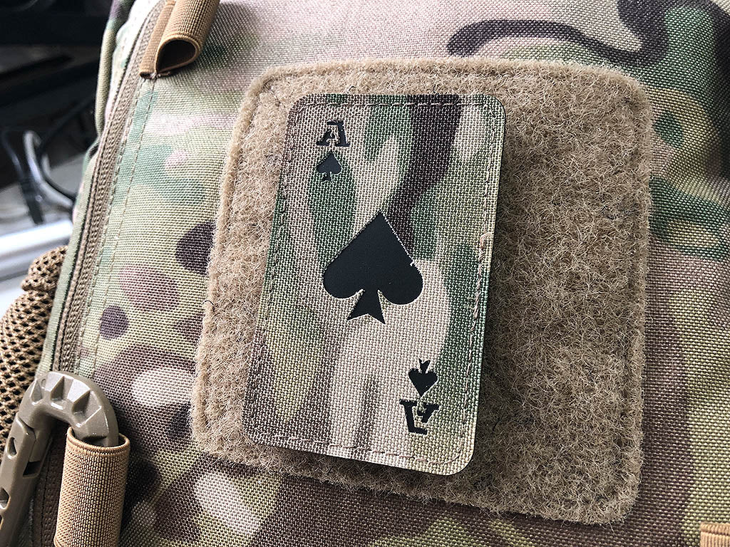 Ace of Spades Lasercut Patch, multicam, Cordura Lasercut