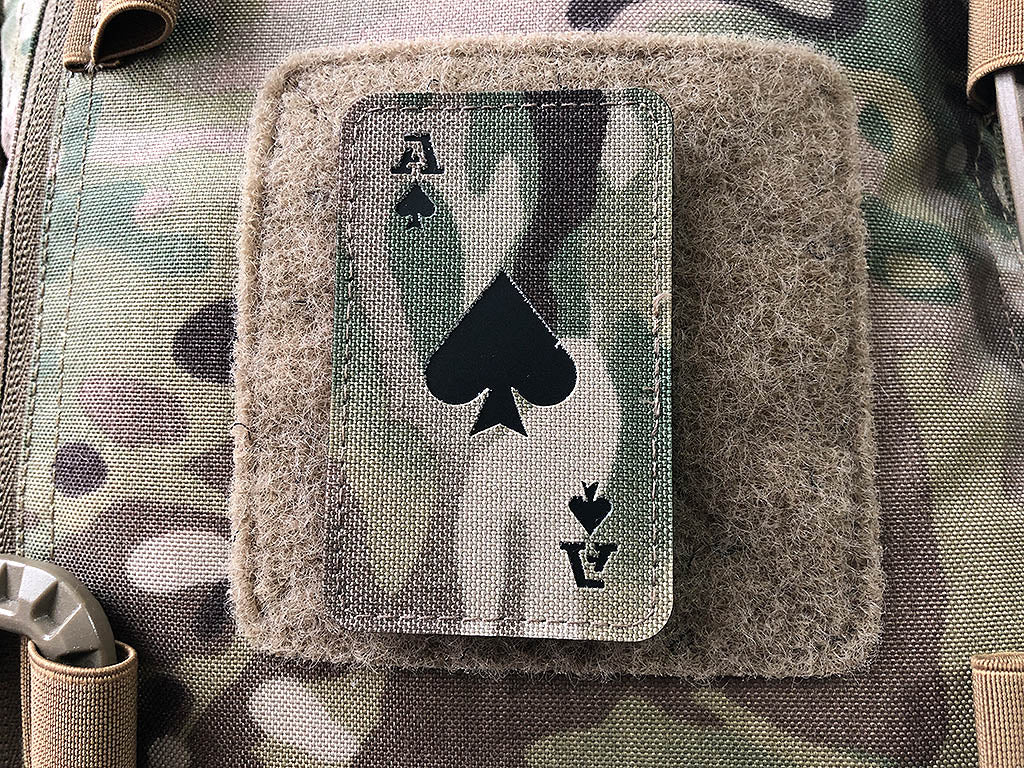 Ace of Spades Lasercut Patch, multicam, Cordura Lasercut