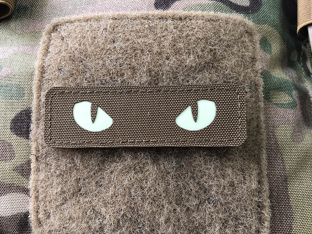 Cat Eyes Lasercut Patch, Coyote, yeux brillants / Cordura Lasercut