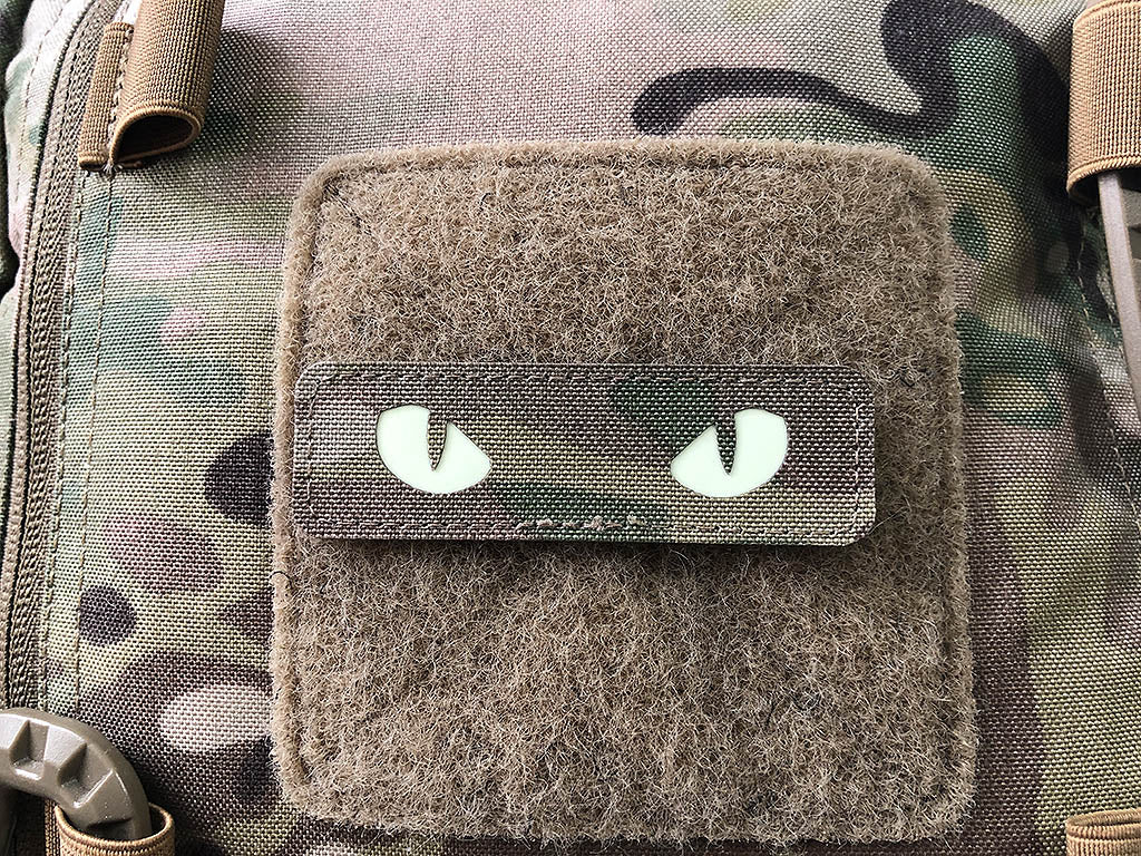 Cat Eyes Lasercut Patch, multicam, gid nachleuchtende Augen  / Cordura Lasercut