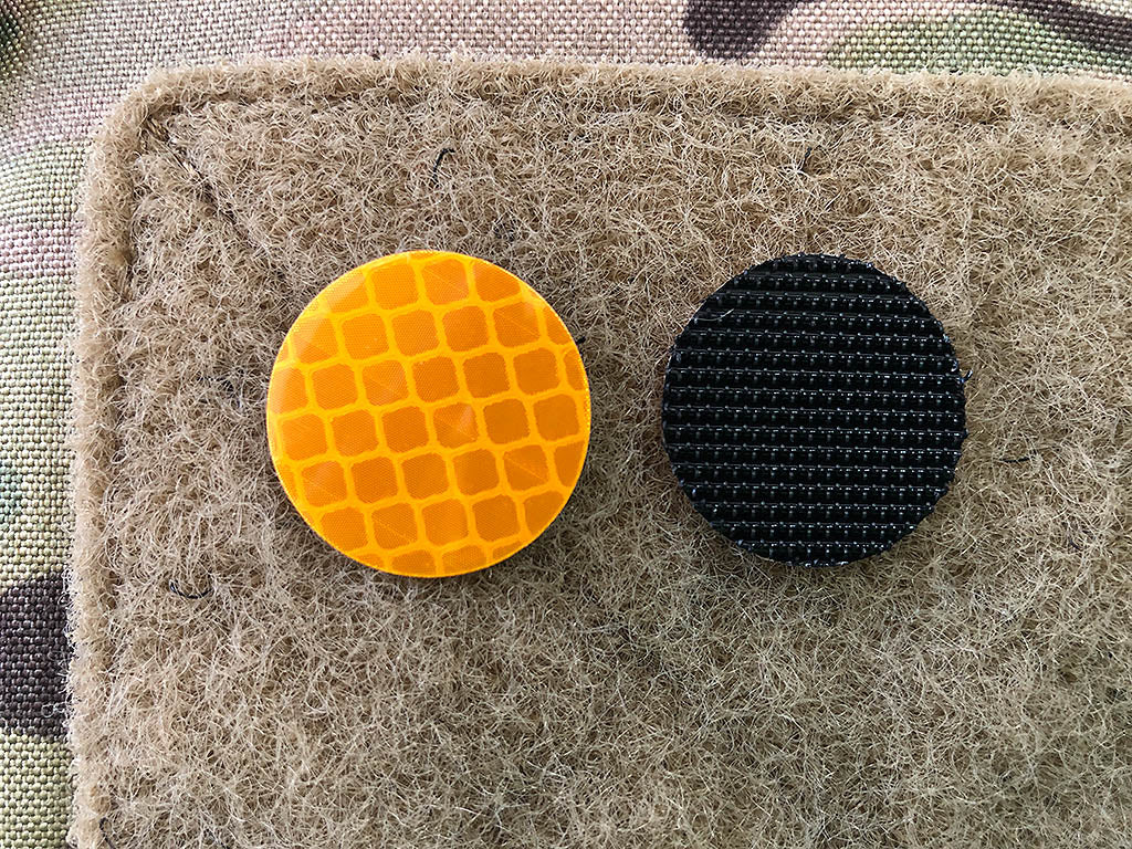 GoFlex POINT Patch, orange glänzend, stark reflektierend, Lasercut mit Klettrückseite