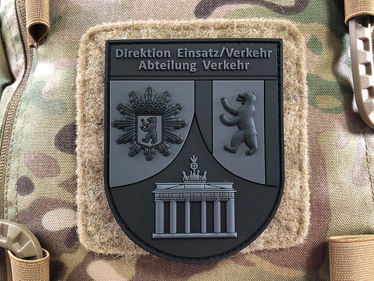 Ärmelabzeichen Dir. Einsatz/ Verkehr, blackops / 3D Rubber Patch