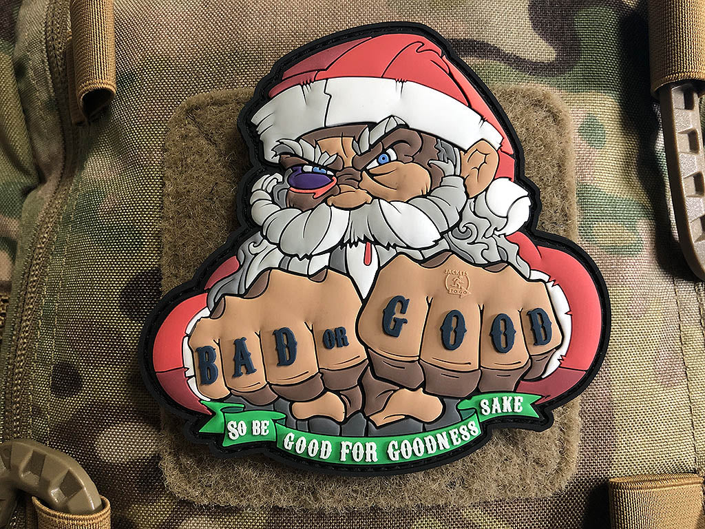 BAD SANTA CHRISTMAS Patch, 3D Rubber Sammler Patch - Patch Snatched