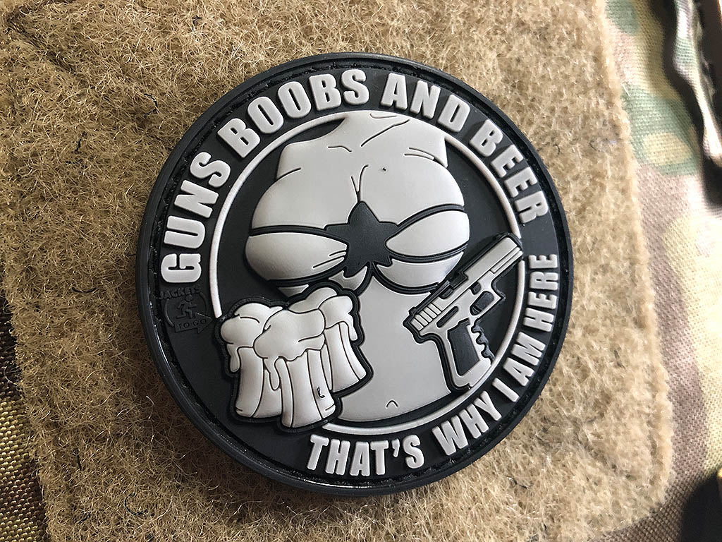 Guns Boobs and Beer Patch, swat /  3D Rubber Patch - Patch Snatched