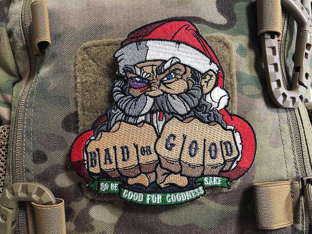 BAD SANTA CHRISTMAS Patch, gestickt, gestickter 3D Patch - Patch Snatched