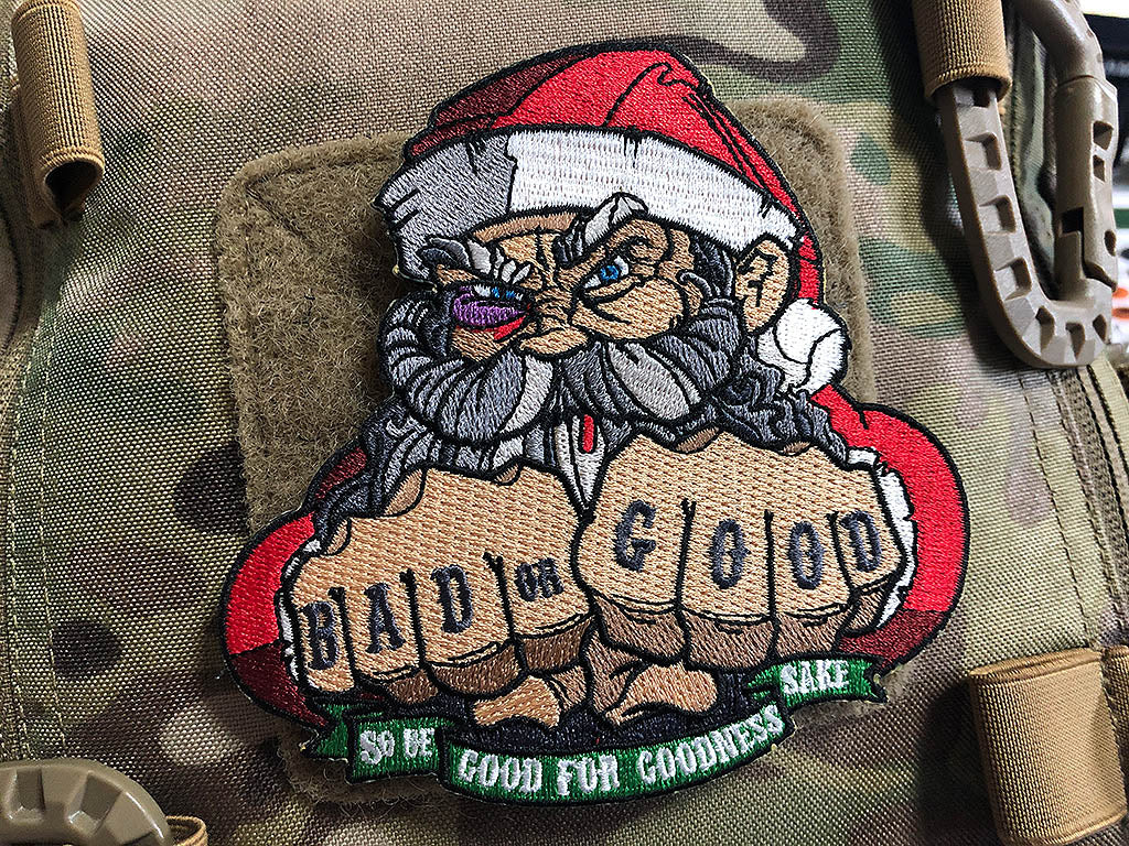 BAD SANTA CHRISTMAS Patch, gestickt, gestickter 3D Patch - Patch Snatched