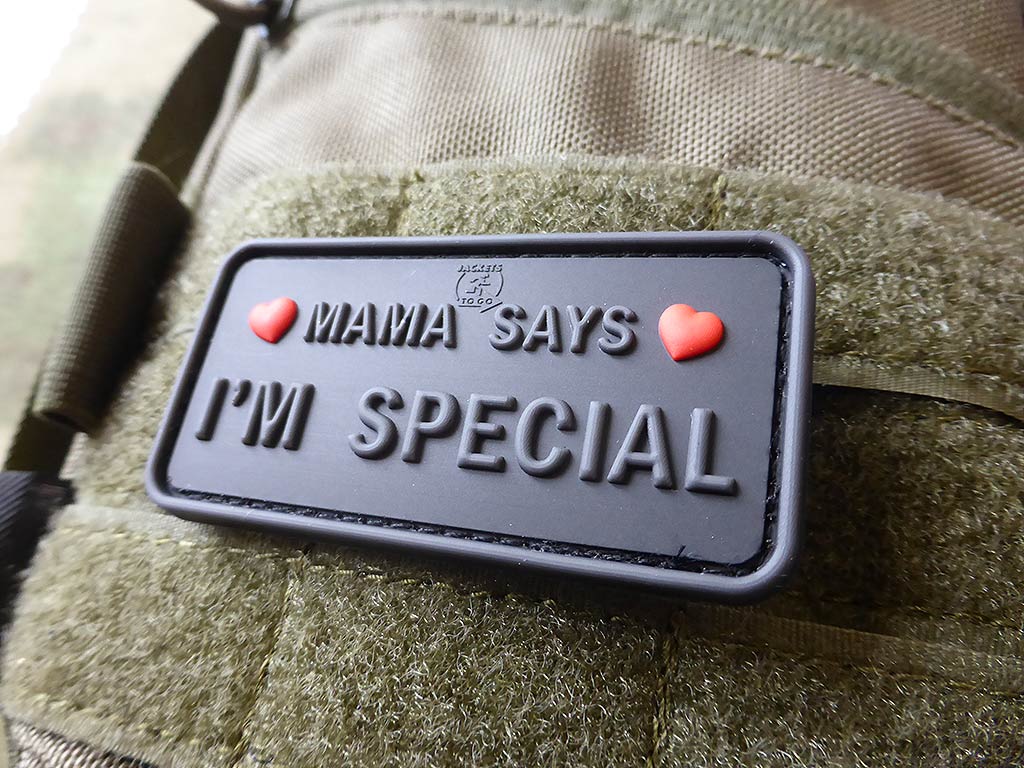 MAMA SAYS - I´M SPECIAL Patch, blackops / 3D Rubber Patch - Patch Snatched