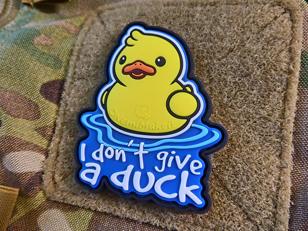 I DON'T GIVE A DUCK Patch, patch en caoutchouc 3D / couleur