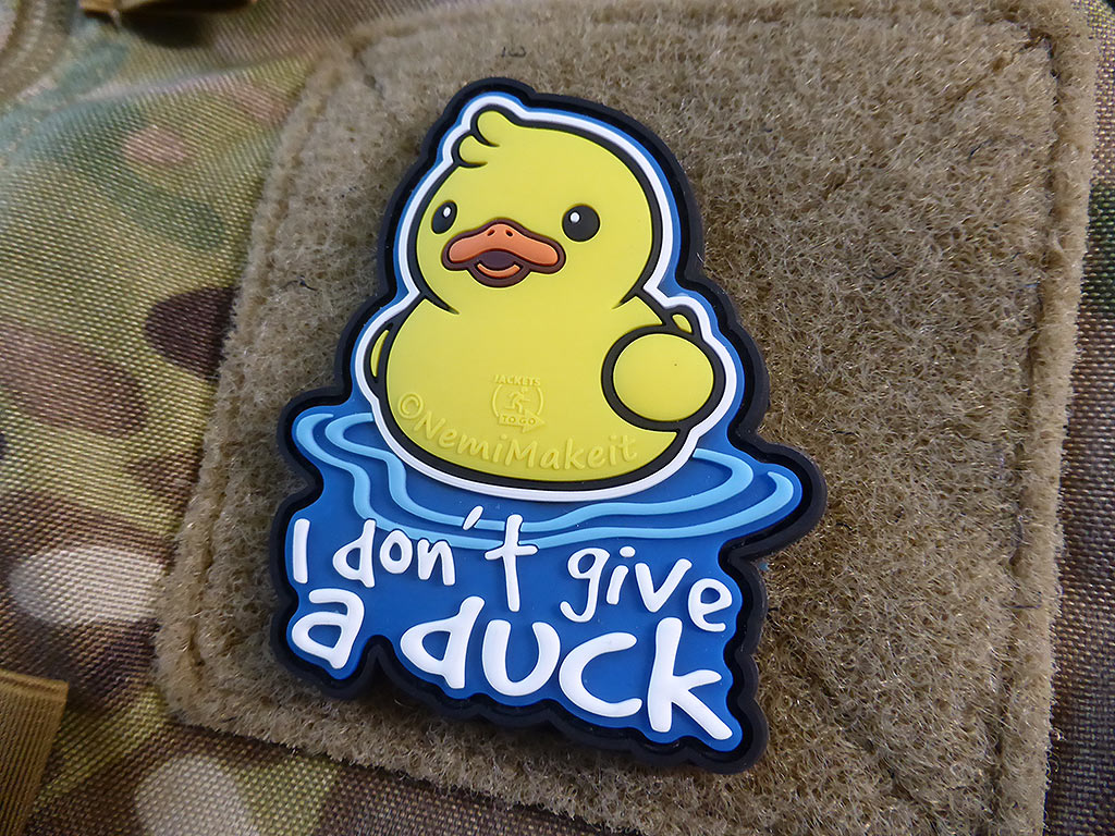 I DON'T GIVE A DUCK Patch, patch en caoutchouc 3D / couleur